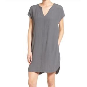 Madewell V-Neck Du Jour Tunic Dress Size M Lagenlook Flowy Casual Lightweight